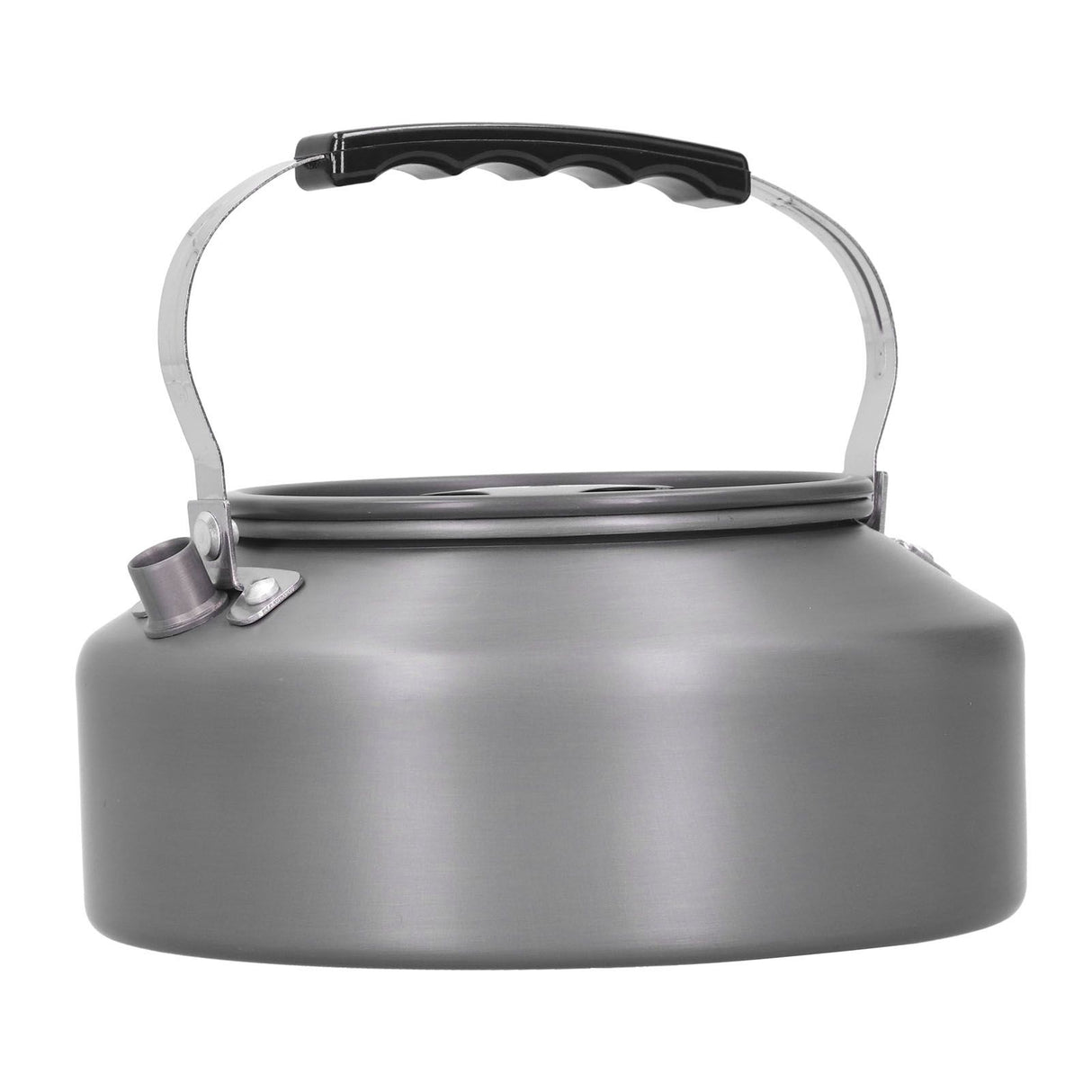 1.6L Portable Camping Coffee Tea Pot Outdoor Fishing Hiking Barbecue Kettle Pot (Black Handle)