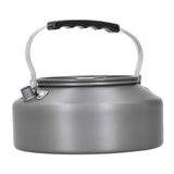 1.6L Portable Camping Coffee Tea Pot Outdoor Fishing Hiking Barbecue Kettle Pot (Black Handle)