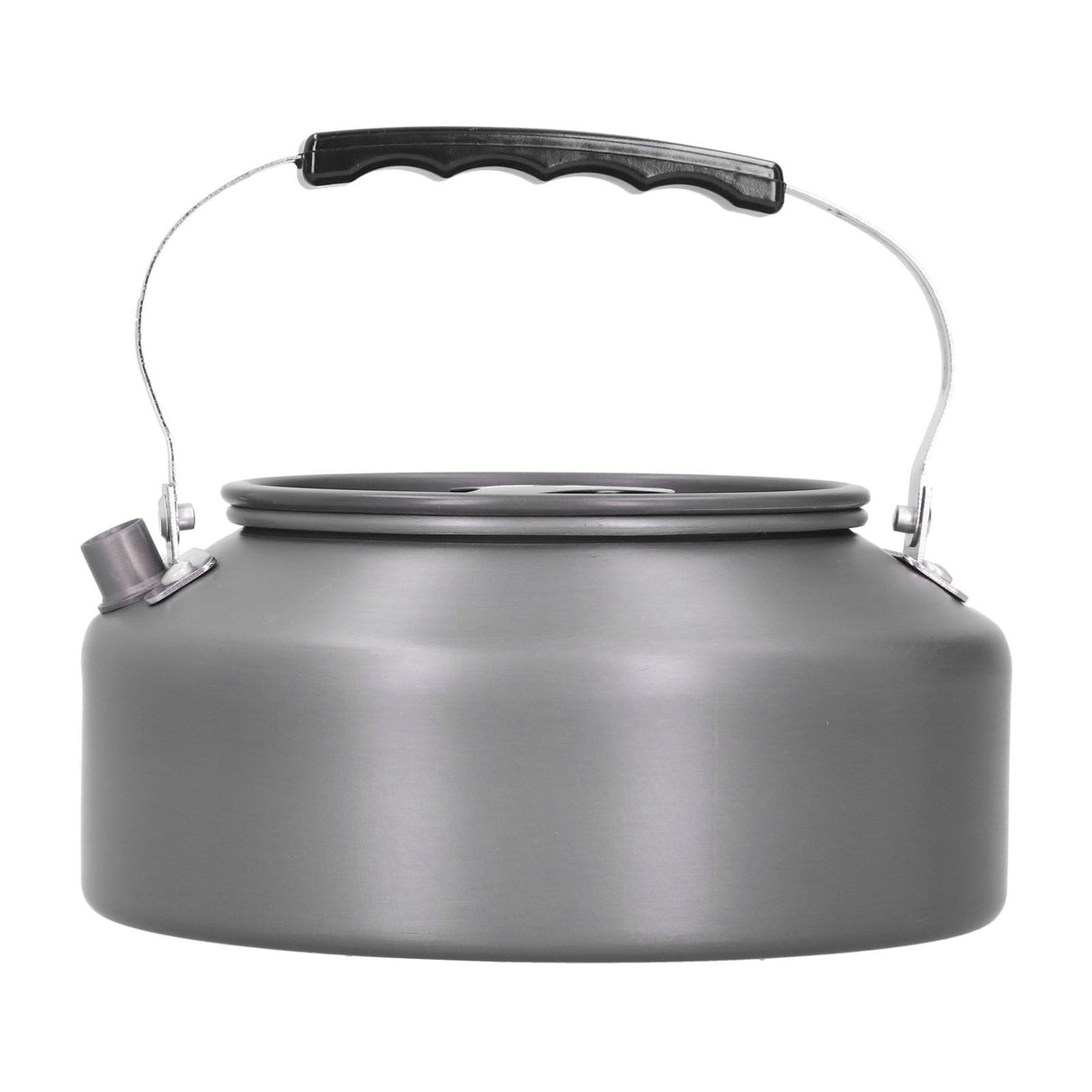 1.6L Portable Camping Coffee Tea Pot Outdoor Fishing Hiking Barbecue Kettle Pot (Black Handle)