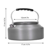 1.6L Portable Camping Coffee Tea Pot Outdoor Fishing Hiking Barbecue Kettle Pot (Black Handle) - Extra Image