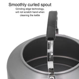 1.6L Portable Camping Coffee Tea Pot Outdoor Fishing Hiking Barbecue Kettle Pot (Black Handle) - Extra Image