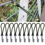 10pcs Tent Elastic Rope with Hook Camping Tent Fixation Elastic Rope Accessories - Extra Image