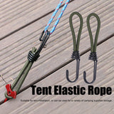 10pcs Tent Elastic Rope with Hook Camping Tent Fixation Elastic Rope Accessories