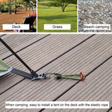 10pcs Tent Elastic Rope with Hook Camping Tent Fixation Elastic Rope Accessories