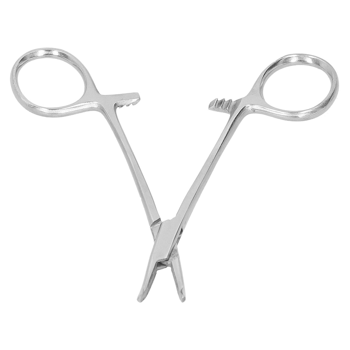 12.5cm Curved Hemostatic Forceps Stainless Steel Hair Tweezers Pliers Livestock Accessory
