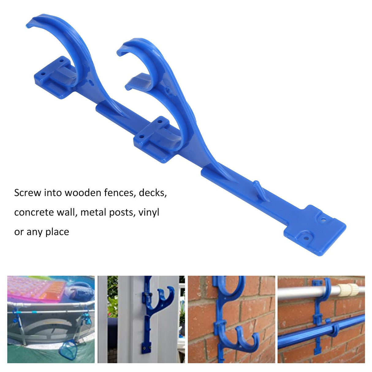 Plastic Pool Hanger Hook for Pool Telescoping Pole Vacuum Hose Leaf Skimmer Garden Tools