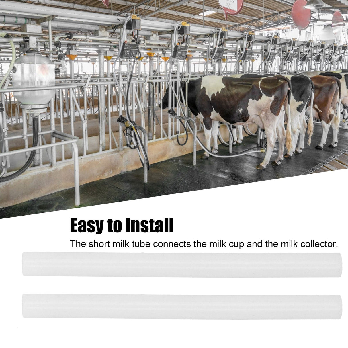 2PCS Milking Machine Accessories Milking Machine Silicone Milker Short Tube Replacement
