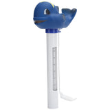 Cartoon Animal Shaped Floating Thermometer for Swimming Pools Sauna Spa Accessories Blue - Front View