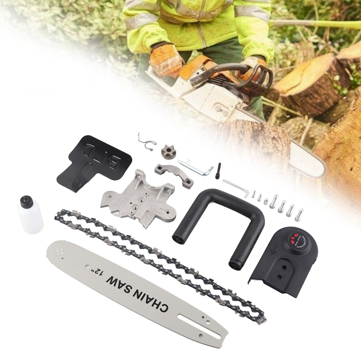 Angle Grinder to Electric Chain Saw Converter Adapter Chain Saw Attachment Gardening Tool
