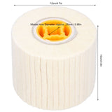 Wool Felt Wire Drawing Wheel Buffing Wheel Parts for Stainless Steel Polishing 120x100mm - Extra Image