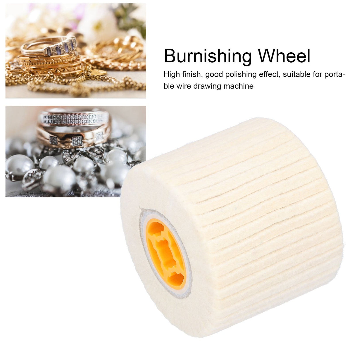 Wool Felt Wire Drawing Wheel Buffing Wheel Parts for Stainless Steel Polishing 120x100mm