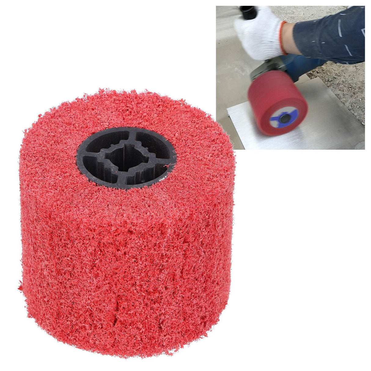 Nylon Polishing Wheel Polishing Machine Burnishing Wheel Polisher Accessory 120x100mm Red