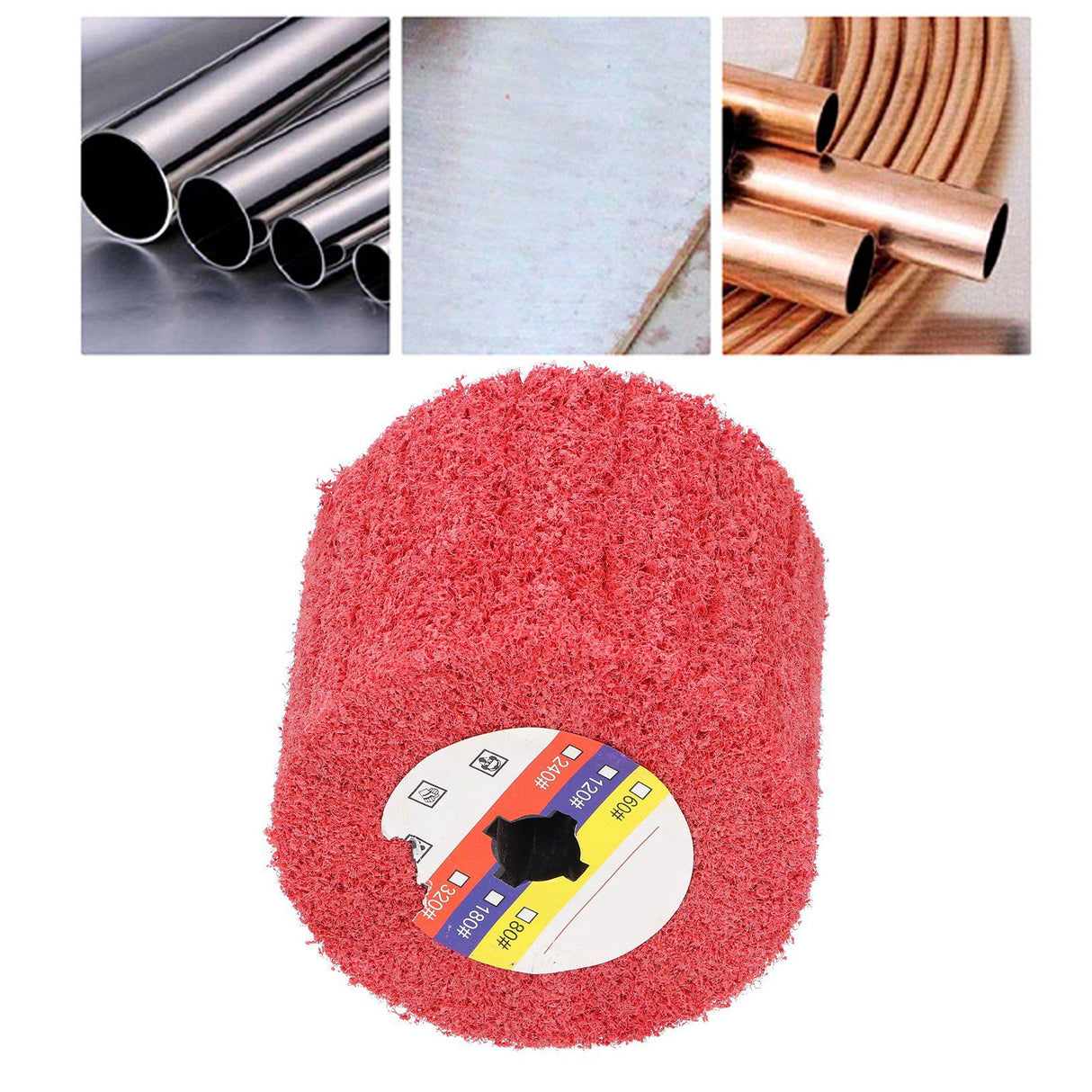 Nylon Polishing Wheel Polishing Machine Burnishing Wheel Polisher Accessory 120x100mm Red