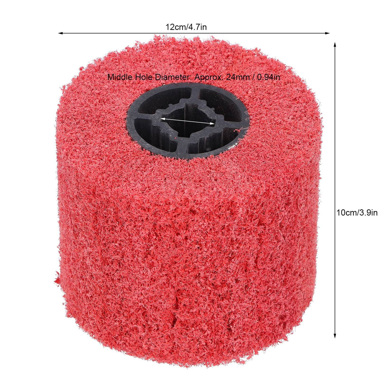 Nylon Polishing Wheel Polishing Machine Burnishing Wheel Polisher Accessory 120x100mm Red