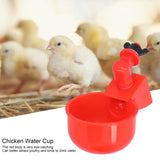 2pcs Automatic Chicken Water Cup Red Plastic Drinking Bowl for Poultry Pigeon Bird - Extra Image