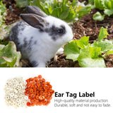 100 Sets Rabbits Ear Tag Numbered Ear Marker Animal Identification Tag Label Farm Supplies