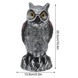Fake Simulation Owl Statue Decoration Outdoor Garden Plastic Repeller Hunting Decoy1020‑1
