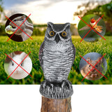 Fake Simulation Owl Statue Decoration Outdoor Garden Plastic Repeller Hunting Decoy1021‑1
