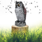 Fake Simulation Owl Statue Decoration Outdoor Garden Plastic Repeller Hunting Decoy1021‑1