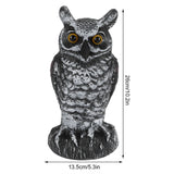 Fake Simulation Owl Statue Decoration Outdoor Garden Plastic Repeller Hunting Decoy1023‑1
