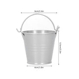 10PCS Flower Pot Mini Succulent Plant Pot Small Metal Bucket for Indoor Outdoor DecorSilver 4x5.5x6cm