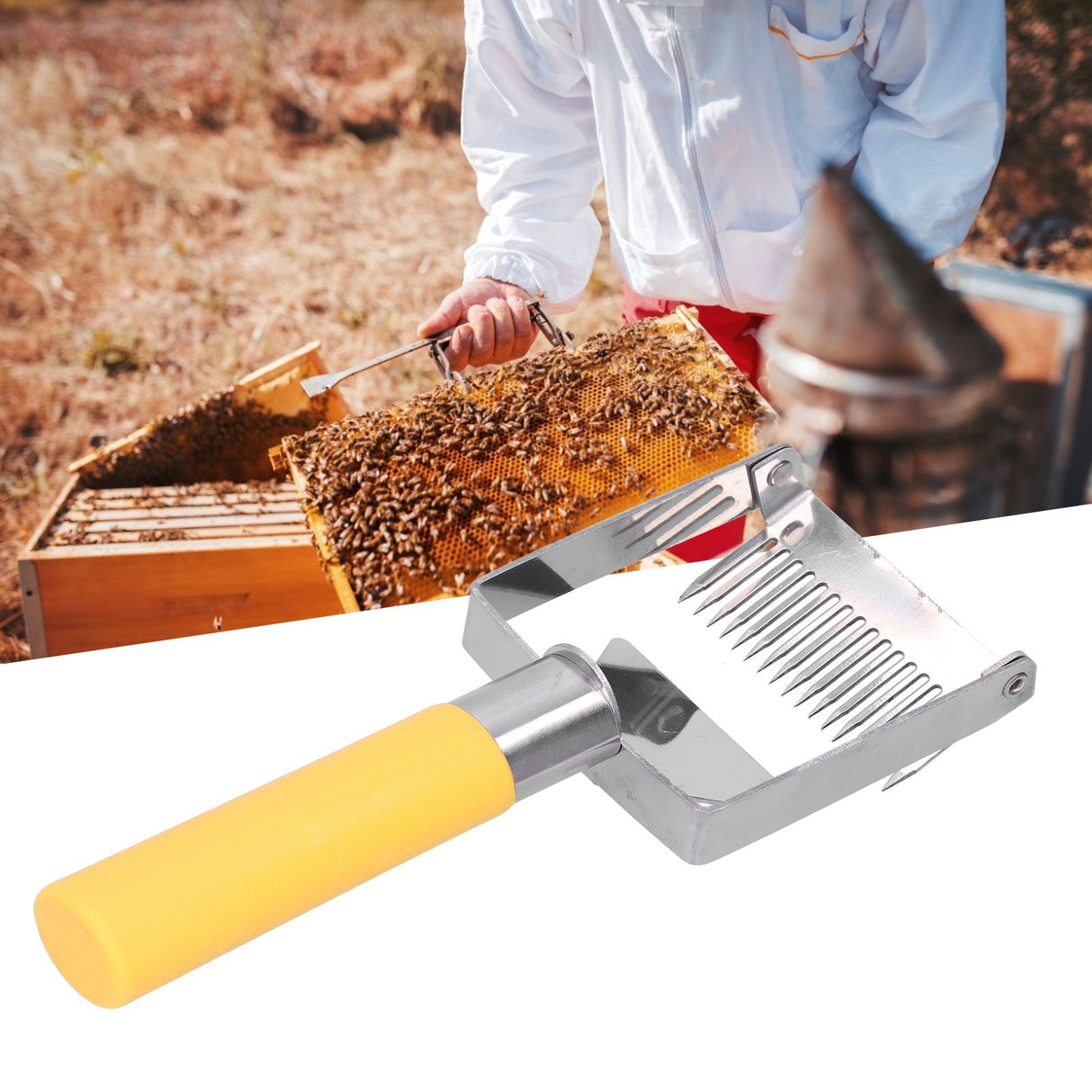 Stainless Steel Uncapping Fork Beekeeping Honey Fork Scraper Shovel Tool Apiculture Supplies