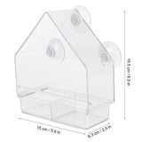 Indoor Outdoor Hanging Bird Feeder PS Transparent Bird Feeding Tool for Feeding Small Birds - Extra Image
