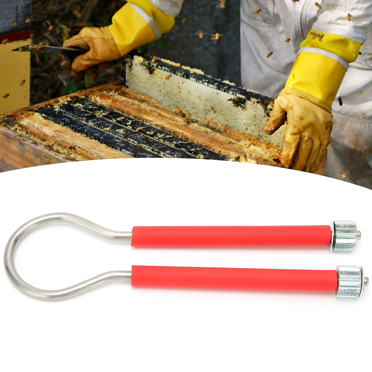 Beehive Frame Wire Pliers Tensioner Stainless Steel Tightener Beekeeping Equipment Red