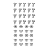 20 Set 304 Stainless Steel M6 Screws with Flange Nut Fasteners Hardware Greenhouse Supplies
