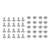 20 Set 304 Stainless Steel M6 Screws with Flange Nut Fasteners Hardware Greenhouse Supplies - Front View