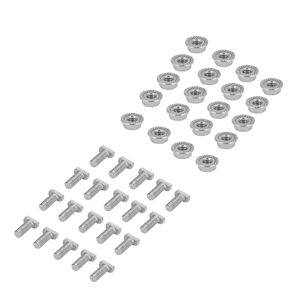 20 Set 304 Stainless Steel M6 Screws with Flange Nut Fasteners Hardware Greenhouse Supplies
