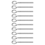 10Pcs M6 Ring Bolt 304 Stainless Steel Sunshade Net Thread Ring Screw Hook Greenhouse Supplies