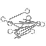 10Pcs M6 Ring Bolt 304 Stainless Steel Sunshade Net Thread Ring Screw Hook Greenhouse Supplies - Top-Down View