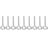 10Pcs M6 Ring Bolt 304 Stainless Steel Sunshade Net Thread Ring Screw Hook Greenhouse Supplies - 45-Degree Angle