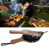 Manual Fireplace Blower Wooden Fireplace Bellows Fire Tools for Outdoor Camping BBQ Picnic - Extra Image