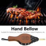 Manual Fireplace Blower Wooden Fireplace Bellows Fire Tools for Outdoor Camping BBQ Picnic