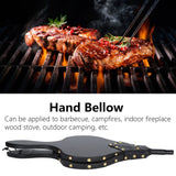 Wooden Blower Fire Bellows for Barbecue Cookout Outdoor Camping Long Handle Fireplace Tools - Extra Image