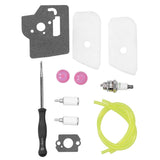Carburetor Air Filter Fuel Line Fuel Filter Kit Assembly Fit for Poulan 124L 125L 125LD 128C - Extra Image