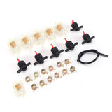 Gas Tank Shut Off Valve Clamp Fuel Filter Fuel Line Kit Lawn Mower Brush Cutter Accessory
