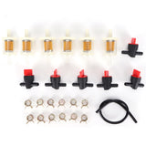 Gas Tank Shut Off Valve Clamp Fuel Filter Fuel Line Kit Lawn Mower Brush Cutter Accessory - 45-Degree Angle