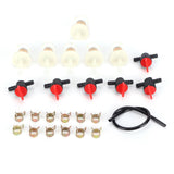 Gas Tank Shut Off Valve Clamp Fuel Filter Fuel Line Kit Lawn Mower Brush Cutter Accessory - Rear View