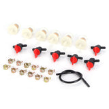 Gas Tank Shut Off Valve Clamp Fuel Filter Fuel Line Kit Lawn Mower Brush Cutter Accessory