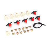Gas Tank Shut Off Valve Clamp Fuel Filter Fuel Line Kit Lawn Mower Brush Cutter Accessory