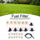 Gas Tank Shut Off Valve Clamp Fuel Filter Fuel Line Kit Lawn Mower Brush Cutter Accessory