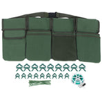 Gardening Tools Set Green Waist Bag Plant Support Clips Adjustable Cable Ties Kit