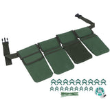 Gardening Tools Set Green Waist Bag Plant Support Clips Adjustable Cable Ties Kit - Front View