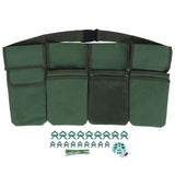 Gardening Tools Set Green Waist Bag Plant Support Clips Adjustable Cable Ties Kit