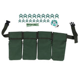 Gardening Tools Set Green Waist Bag Plant Support Clips Adjustable Cable Ties Kit - Close-Up Angle