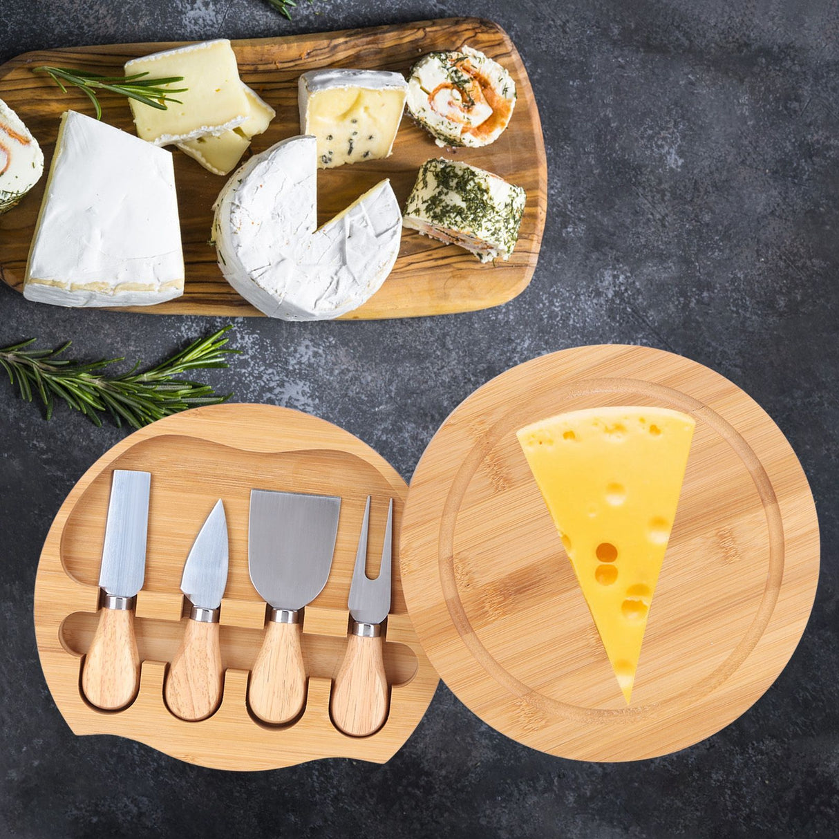Stainless Steel Cheese Knives Wood Handle Cheese Cutting Knife Cutter Set Barbecue Kitchen Tools