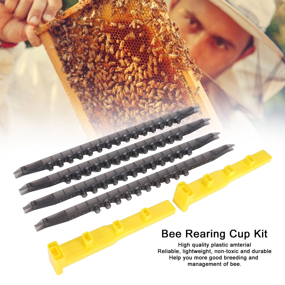 Bee Cell Cups Kit Queen Rearing System Cultivating Queen Cage Apiculture Beekeeping Supplies
